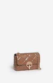 Sac Vanessa Bruno Moon moyen cuir marron glacé