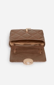 Sac Vanessa Bruno Moon moyen cuir marron glacé