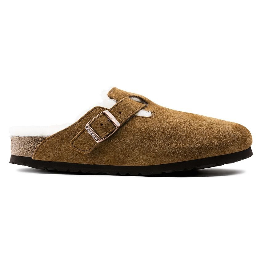 Sabots Birkenstock Boston fourure camel - Tandem