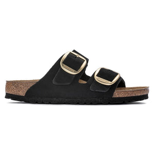 Nu - pied Birkenstock arizona big buckle cuir nubuk noir - Tandem