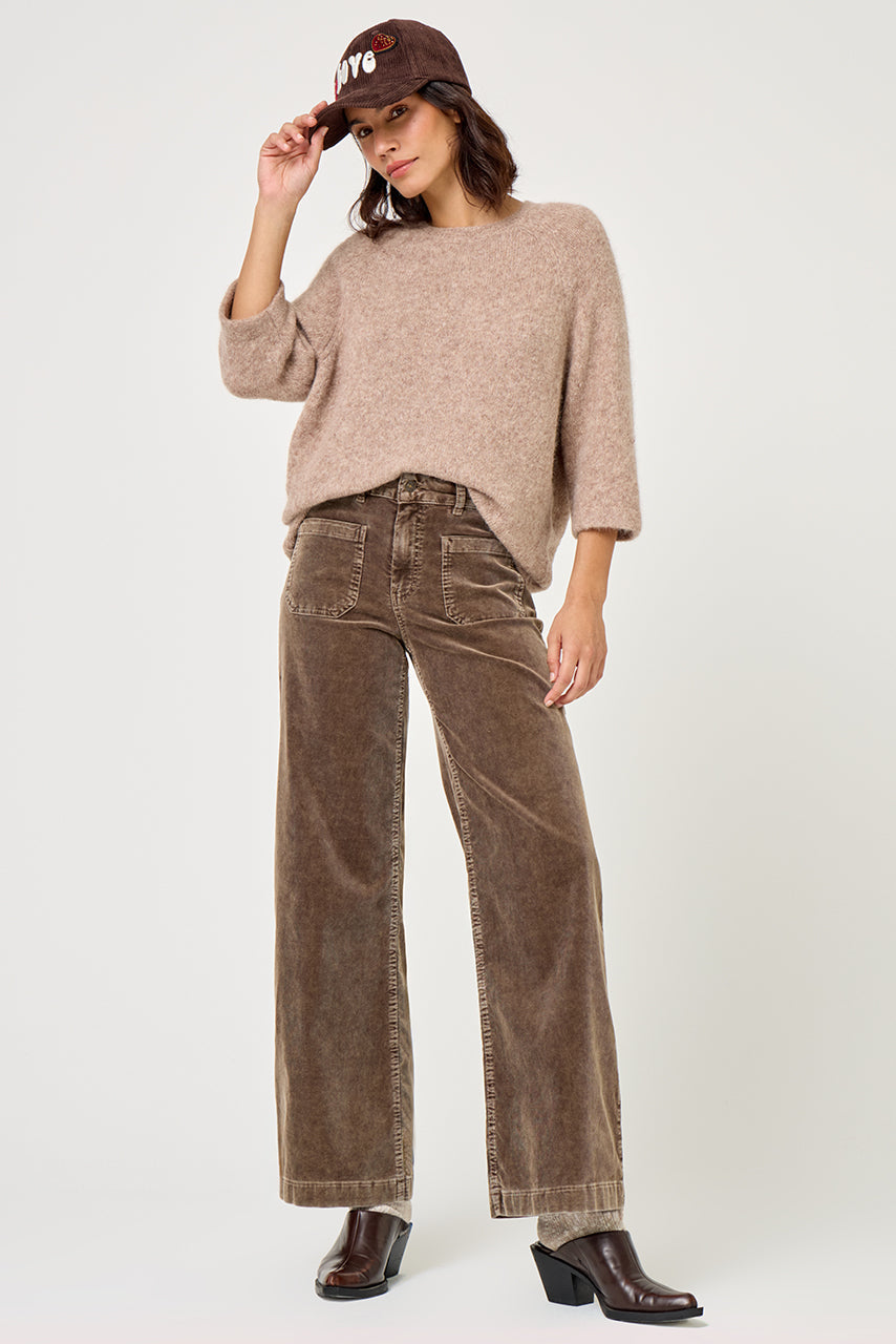 Pantalon Lucia Velours Mushroom