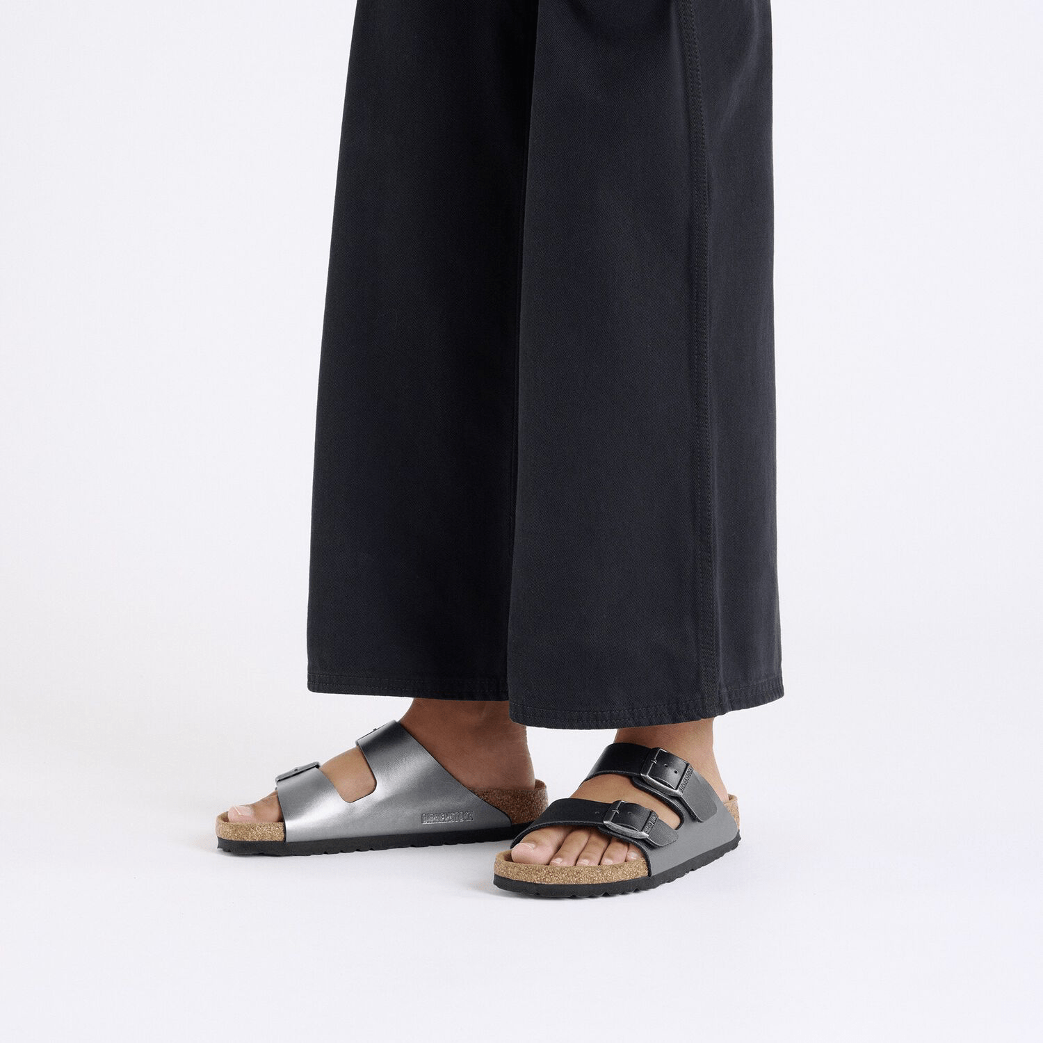 Sandales Birkenstock Arizona Metallic Black - Tandem