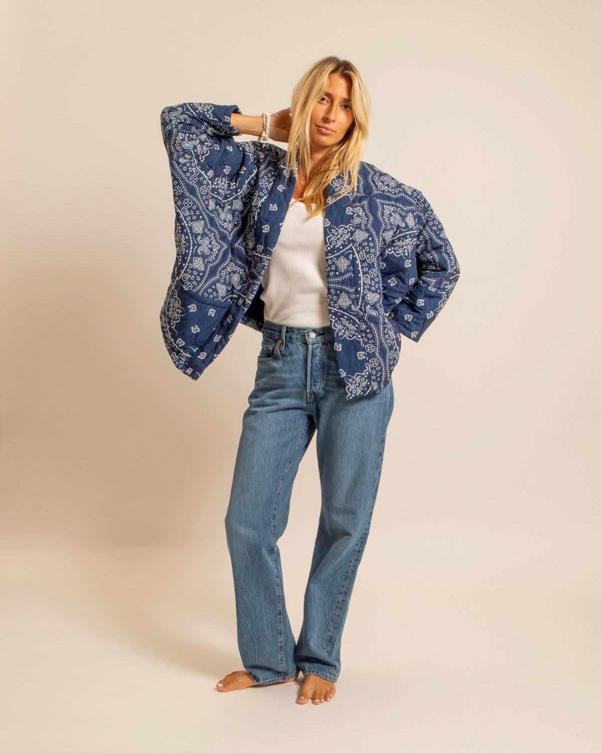 Kimono Aokyanos Chicago bandana bleu