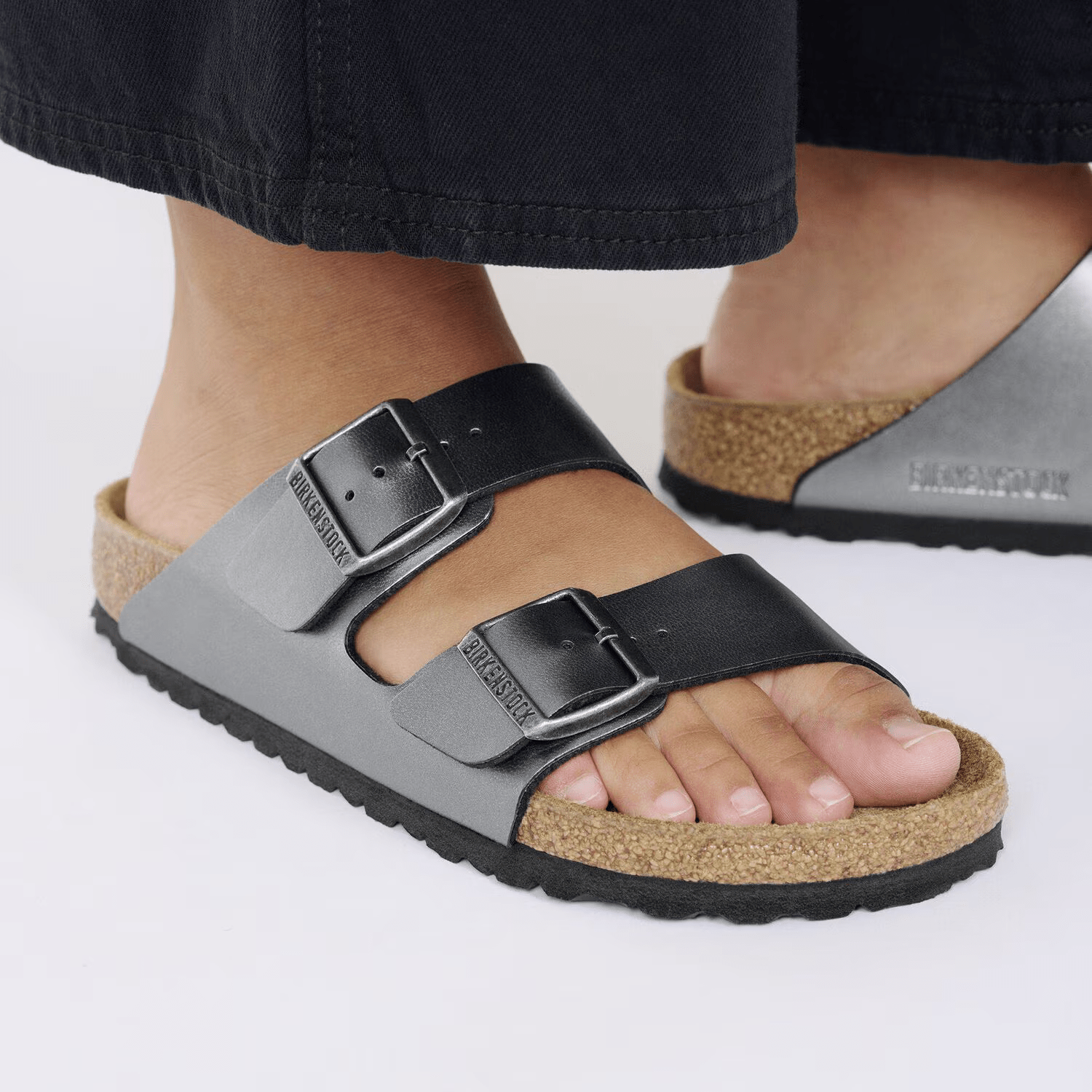Sandales Birkenstock Arizona Metallic Black - Tandem