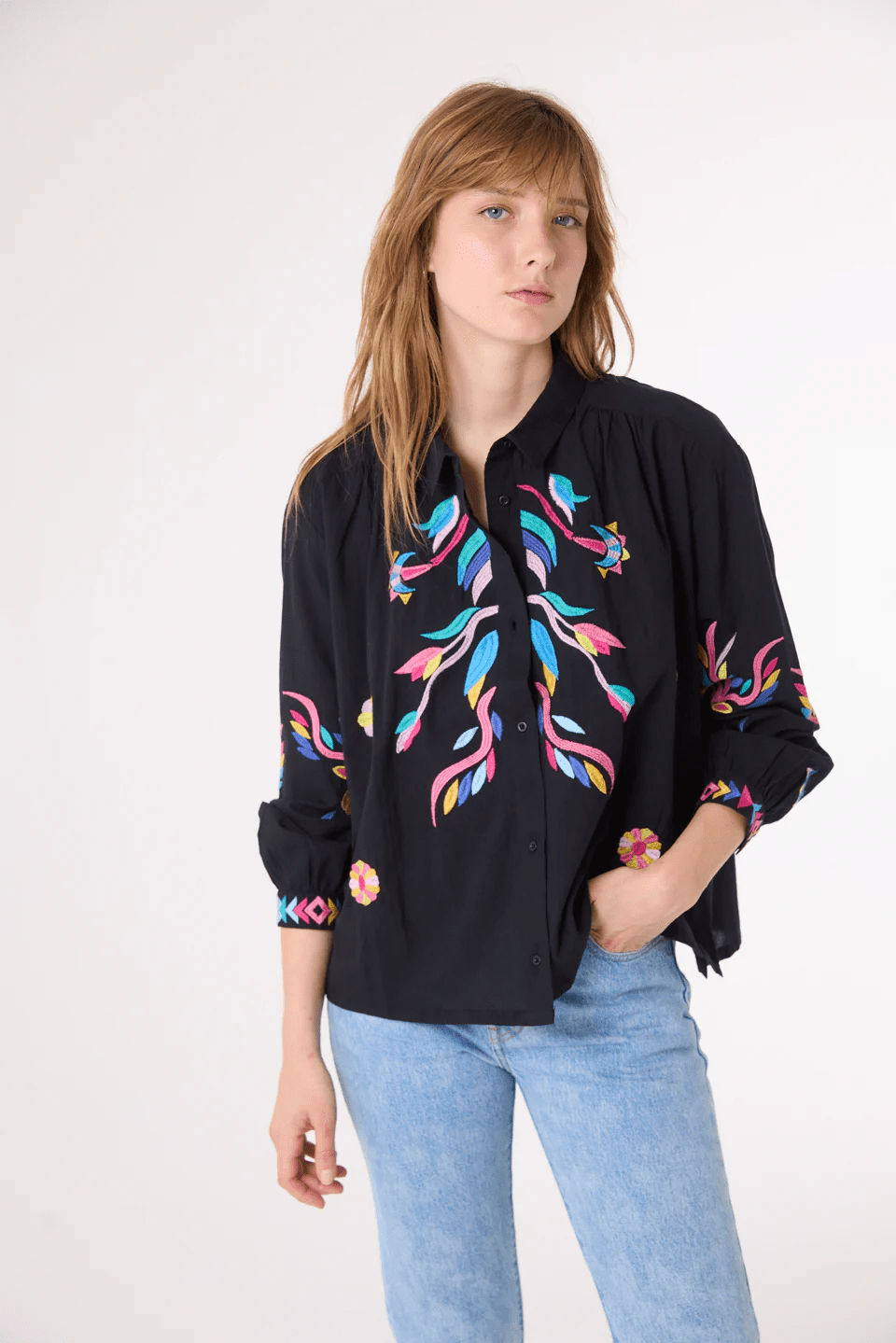 Chemise Sacrécoeur Ali blossom black - Tandem