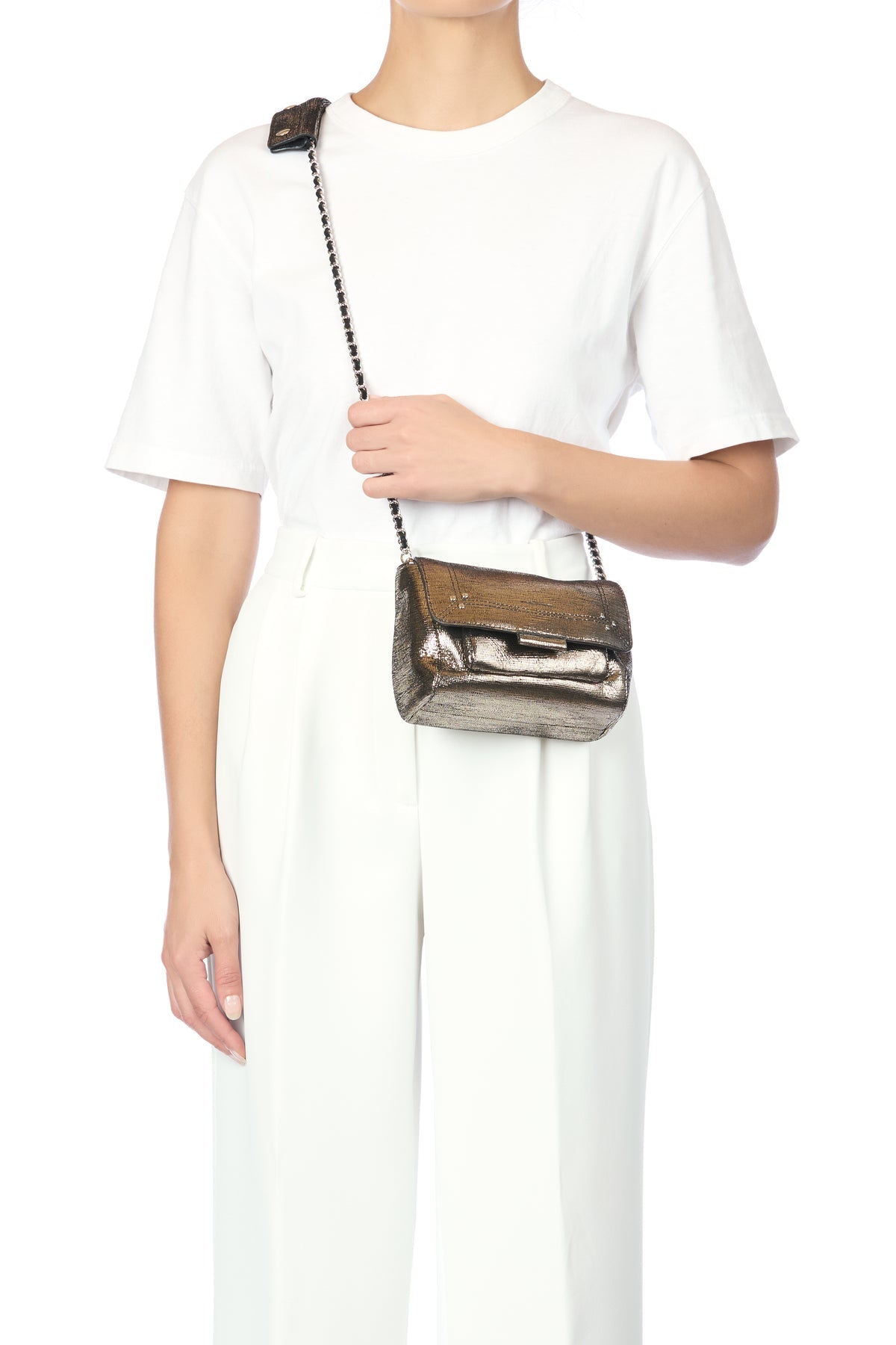 Sac Jérôme Dreyfuss LuluS lame champagne - Tandem