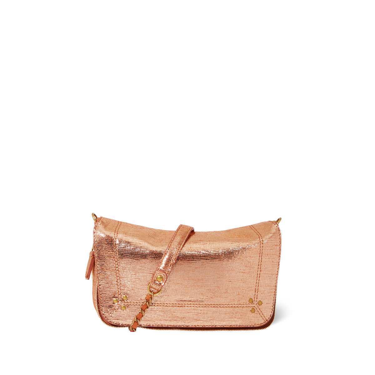 Sac Jérôme Dreyfuss Bobi S lamé rose - Tandem