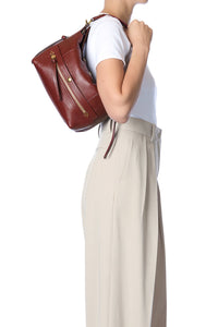 Sac Jerome Dreyfuss Lucky Hobo acajou - Tandem
