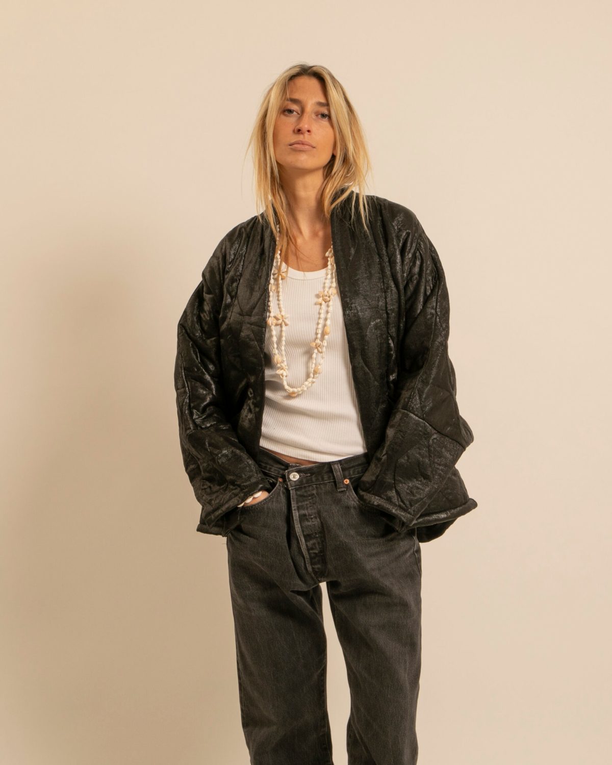 Veste Aokyanos Chicago irisé noir