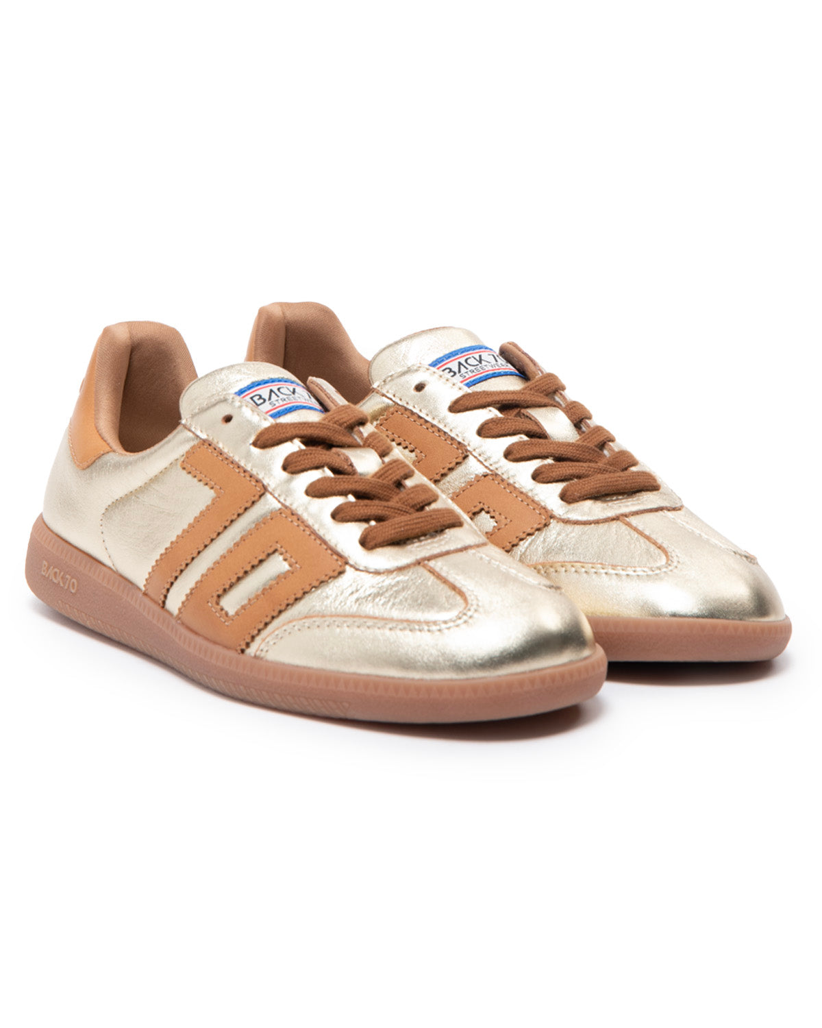 Basket Back 70 métallisée tan