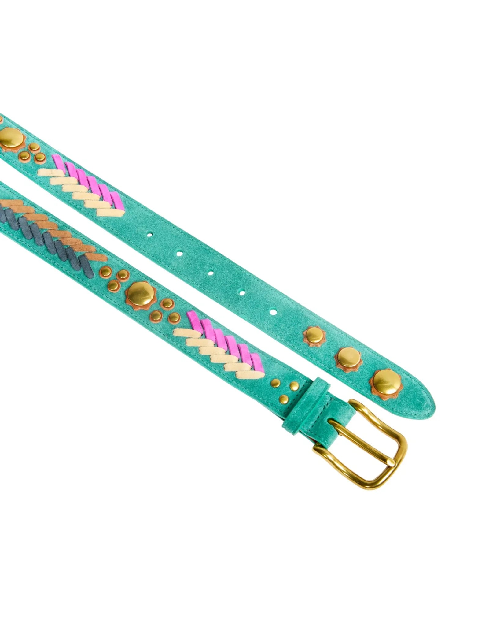 Ceinture Jérôme Dreyfuss velours gaucho cactus