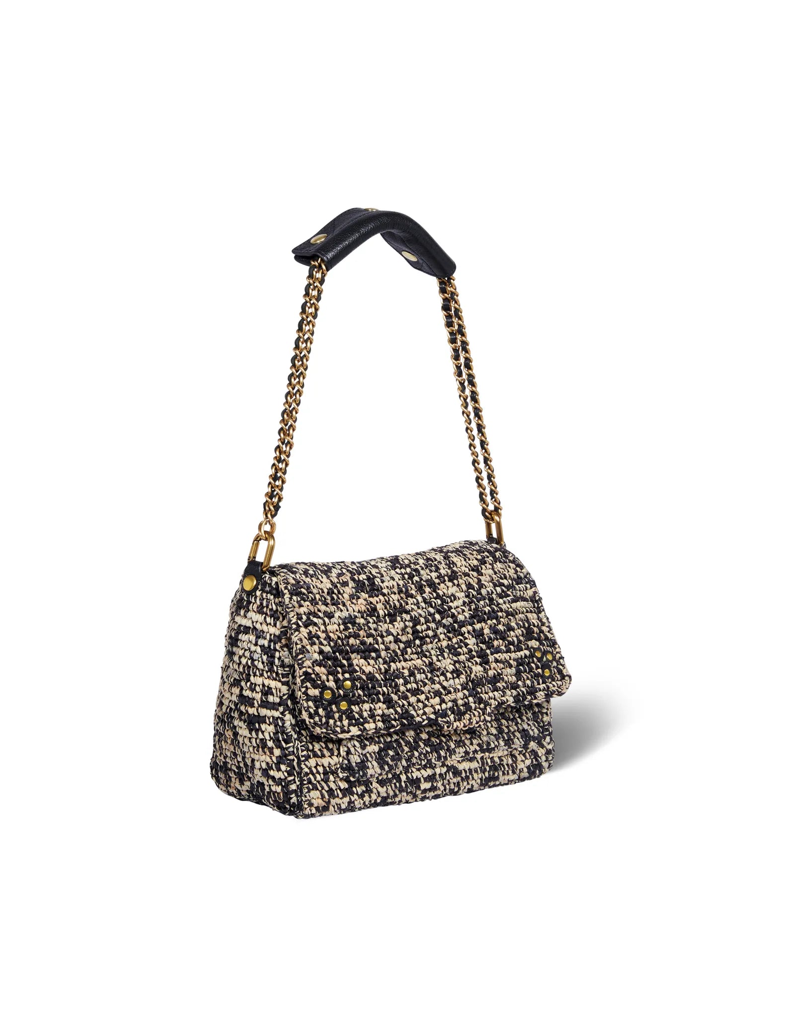 Sac Jérôme Dreyfuss Lulu M raphia noir