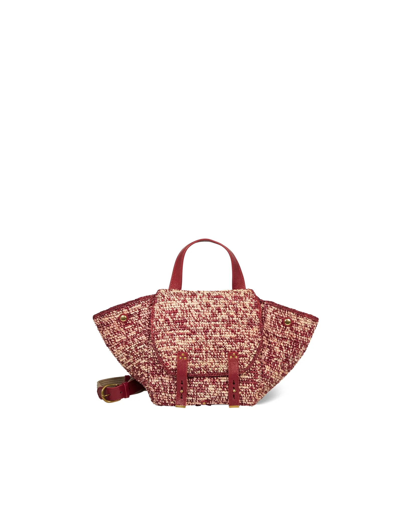 Panier Jérôme Dreyfuss Stan raphia rouge