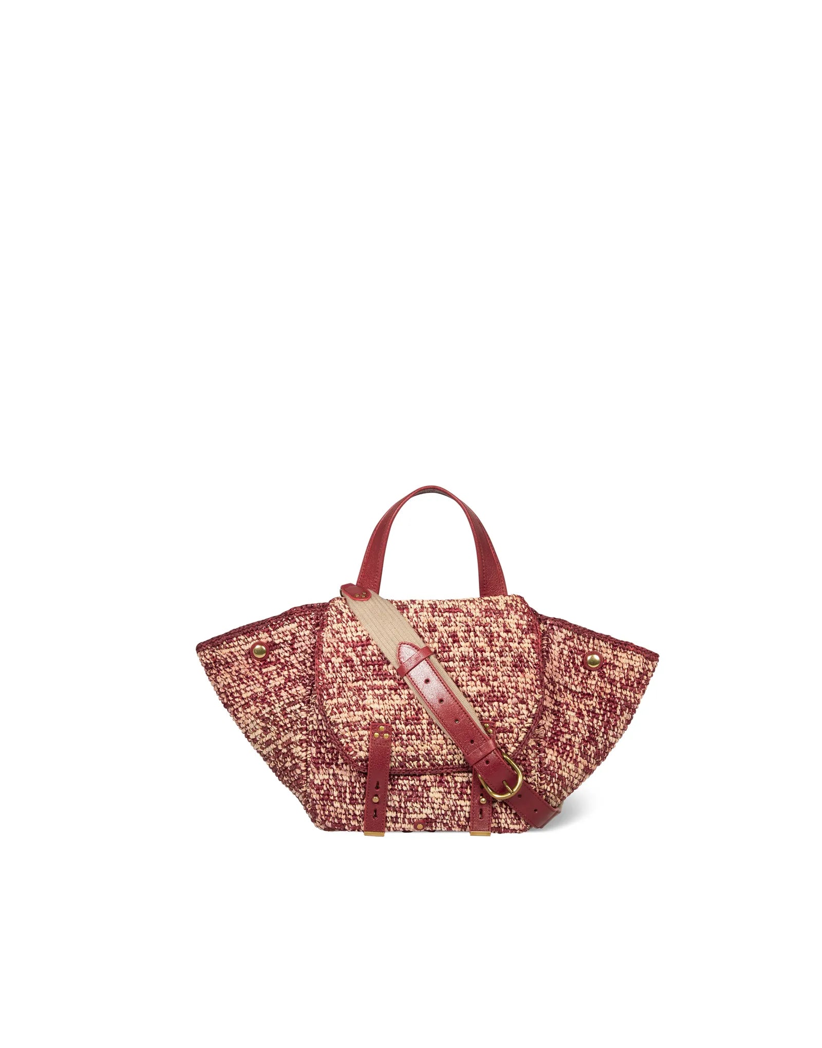 Panier Jérôme Dreyfuss Stan raphia rouge