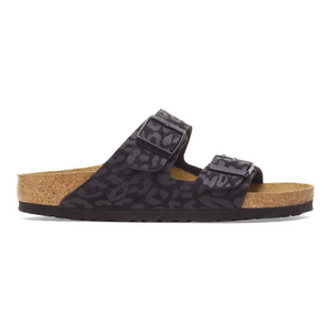 Nu-pieds Birkenstock Arizona Léo noir