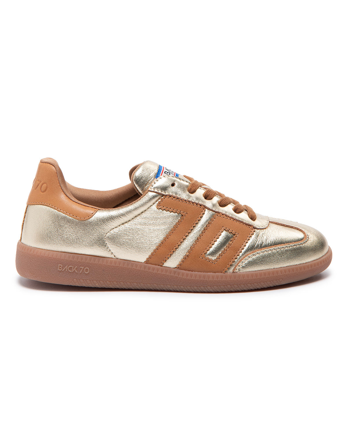 Basket Back 70 métallisée tan