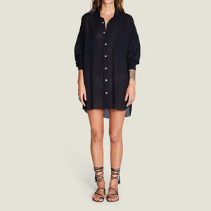 Robe Chemise Maison St Julien Mykonos black