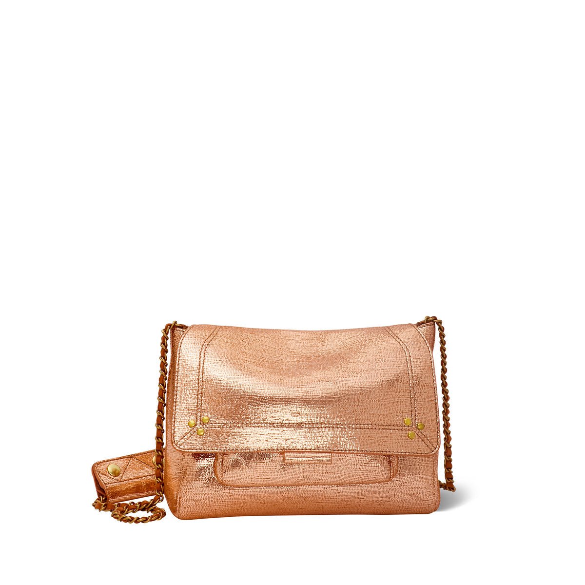 Sac Jérôme Dreyfuss Lulu M lamé rose - Tandem