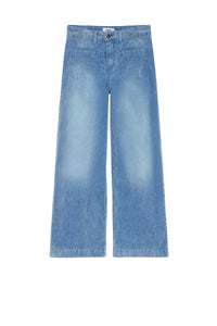 Pantalon Five Lucia velours baby blue