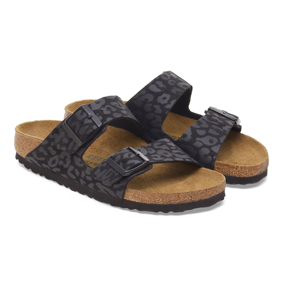 Nu-pieds Birkenstock Arizona Léo noir