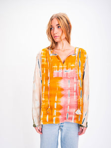 Blouse V de Vinster tie and dye rose - Tandem