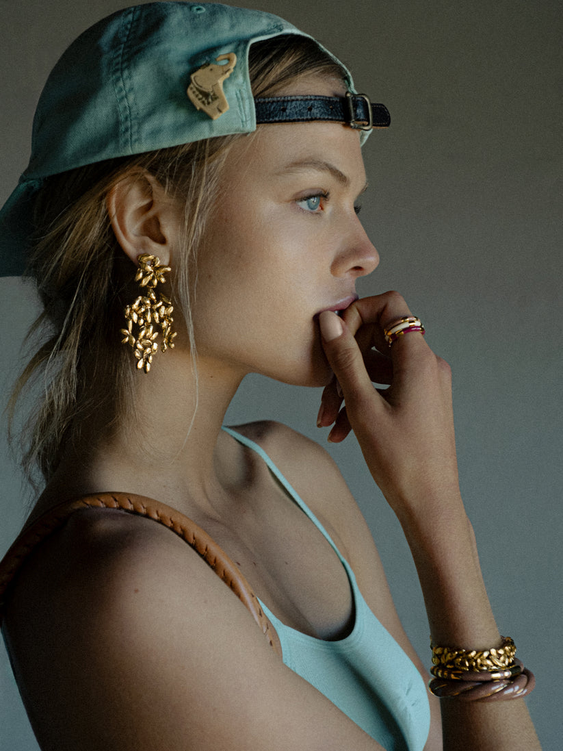 Bague Aurélie Bidermann Positano bordeau