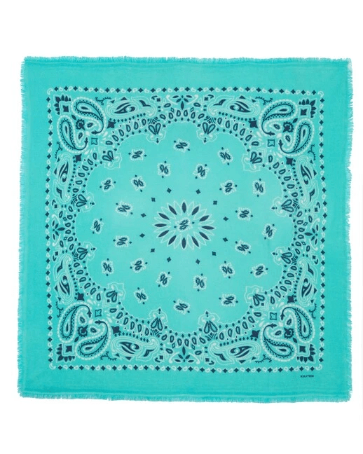 Grand bandana Kujten Hachico bico vert turquoise - Tandem