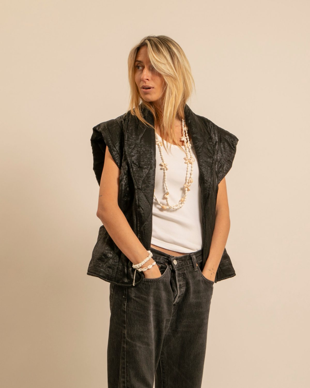 Veste Aokyanos Brooklyn irisé noir