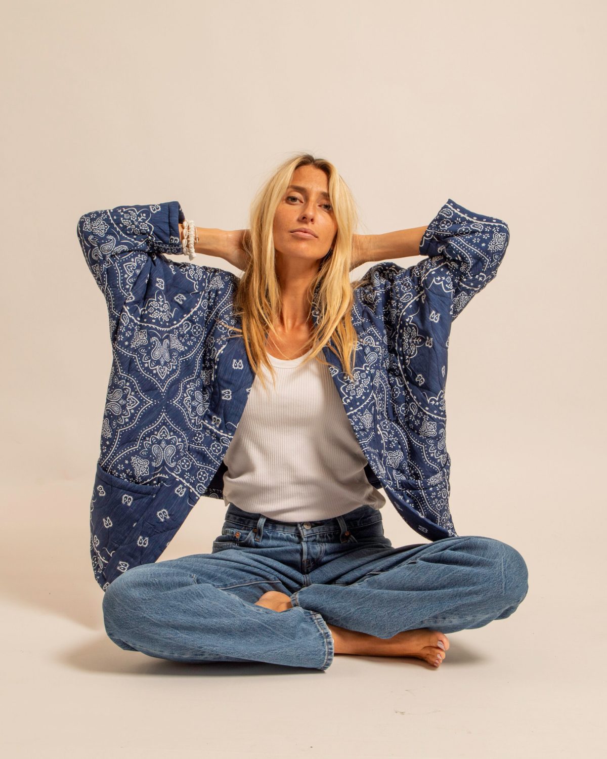 Kimono Aokyanos Chicago bandana bleu