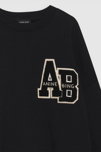 Sweat Anine Bing Oversized Mile Letterman noir
