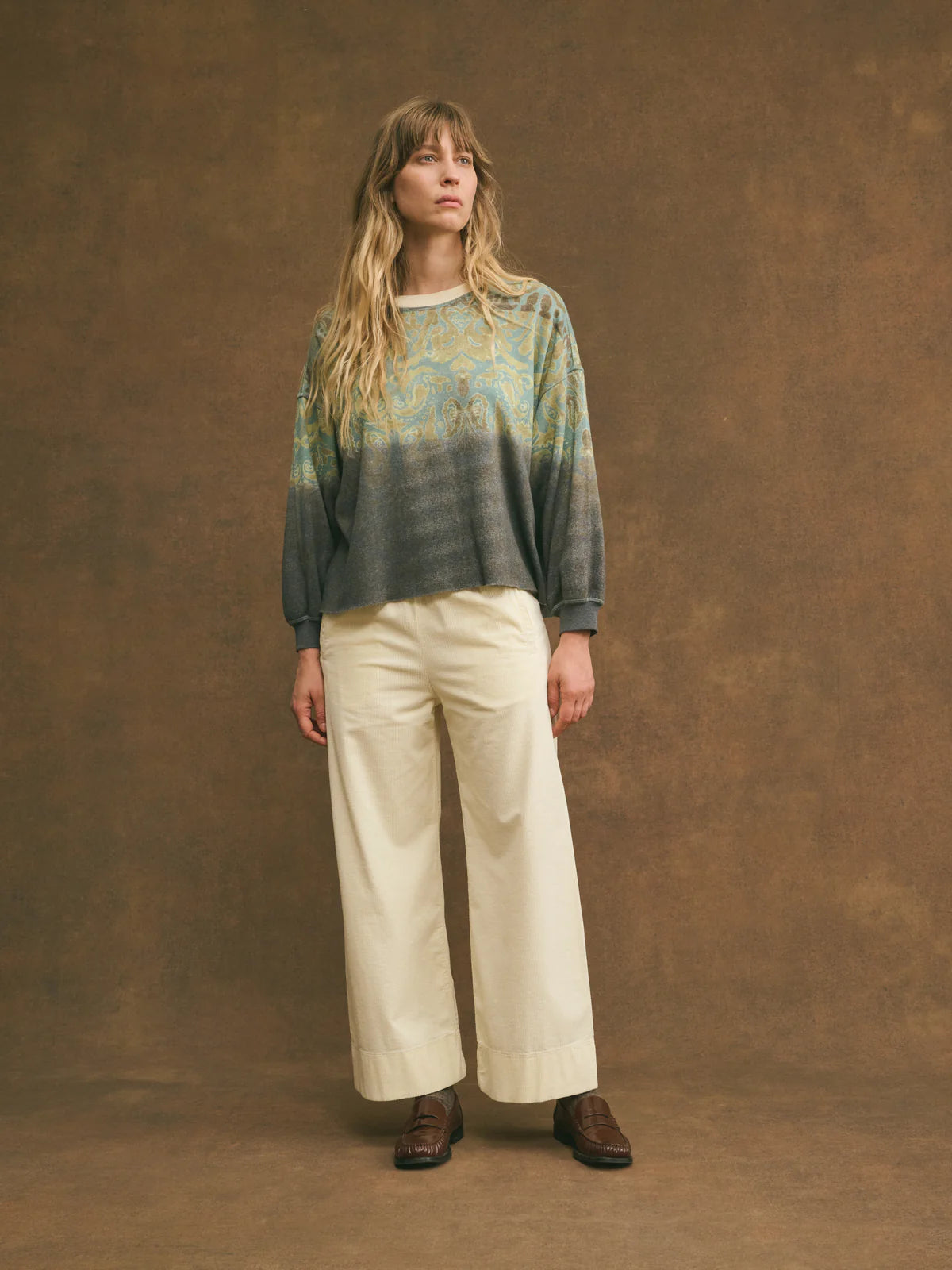 Pantalon HOD Jimmy velours cream