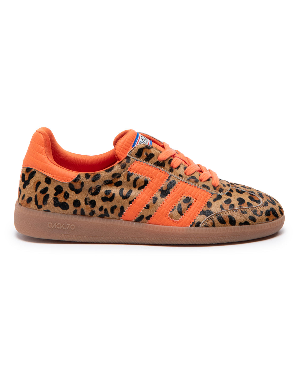 Basket BACK 70 Court léopard orange