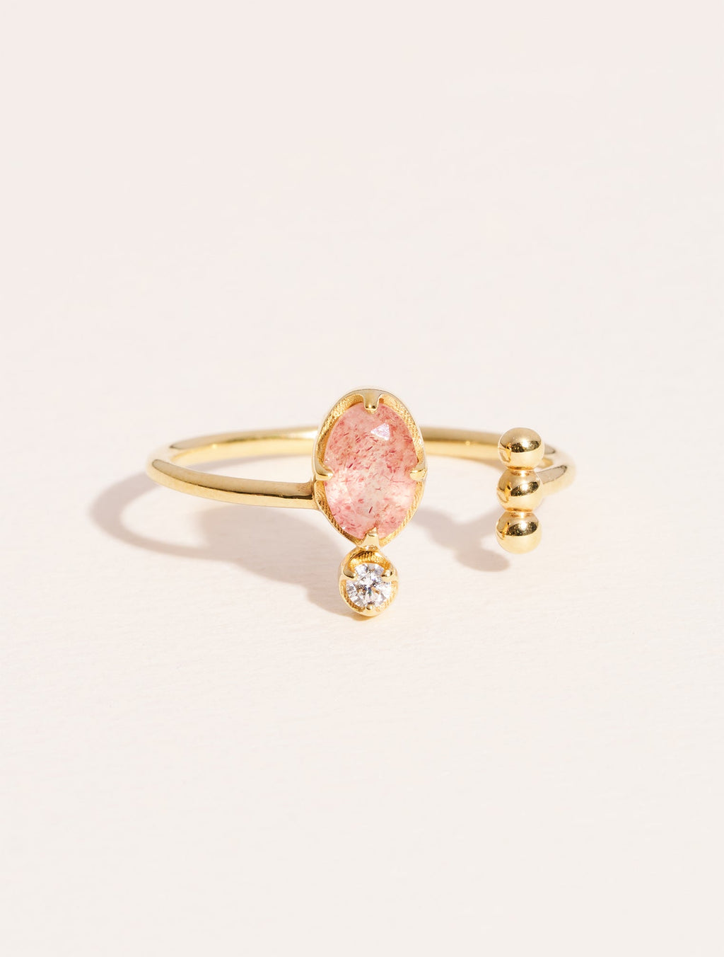 Bague Mani - Quartz Fraise