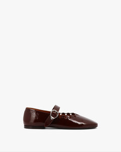 Ballerines Socque Ginger vernis marron