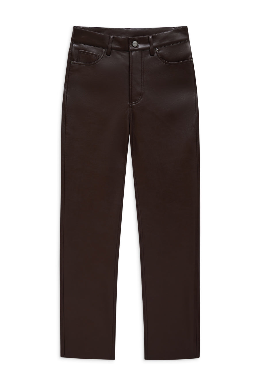BRUNO PANT - DEEP BROWN RECYCLED LEATHER