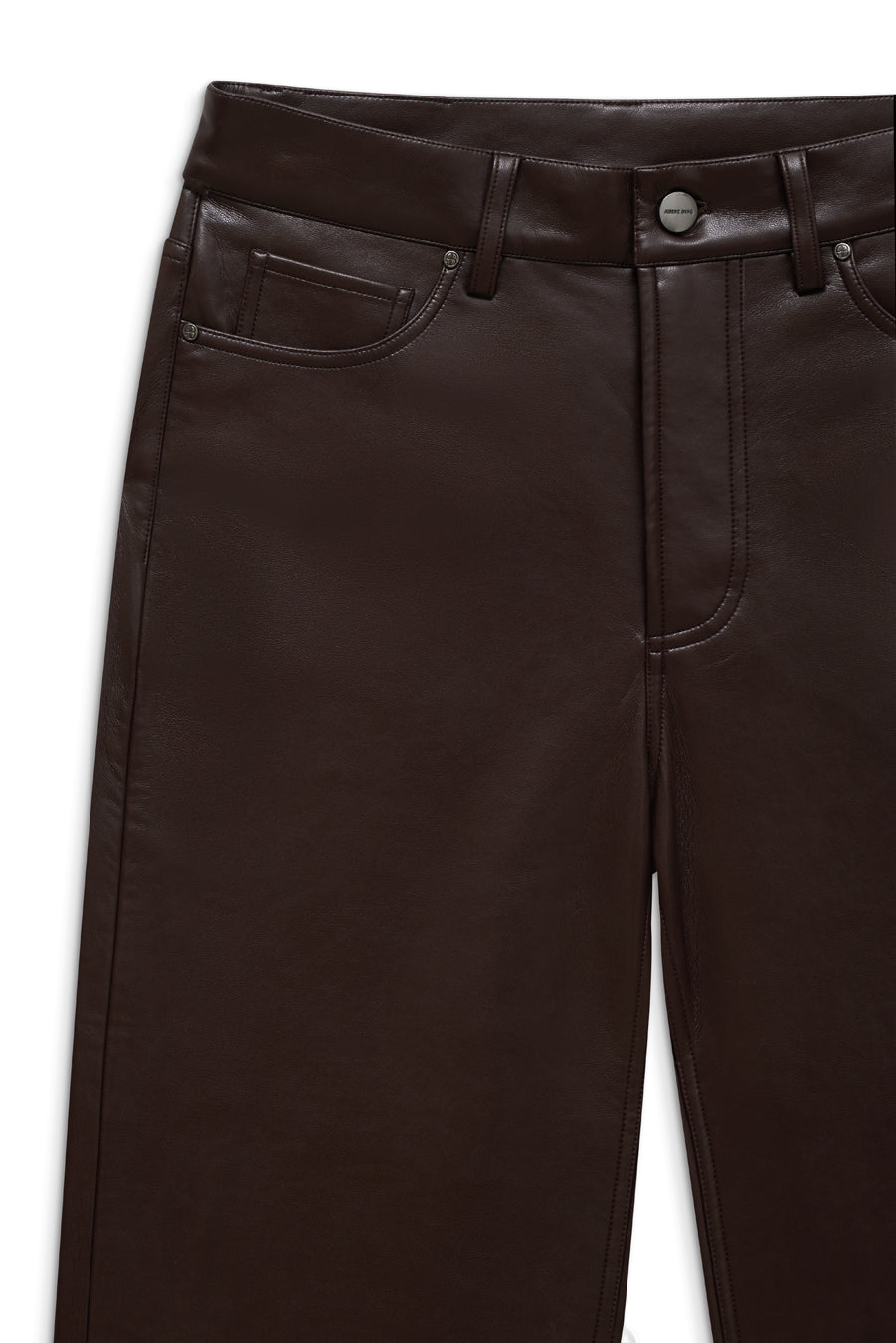 BRUNO PANT - DEEP BROWN RECYCLED LEATHER