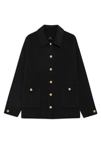 LUCA JACKET - BLACK CASHMERE BLEND