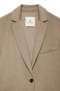 QUINN BLAZER - OATMEAL MELANGE CASHMERE BLEND