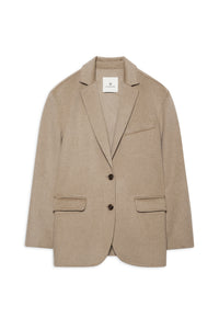 QUINN BLAZER - OATMEAL MELANGE CASHMERE BLEND