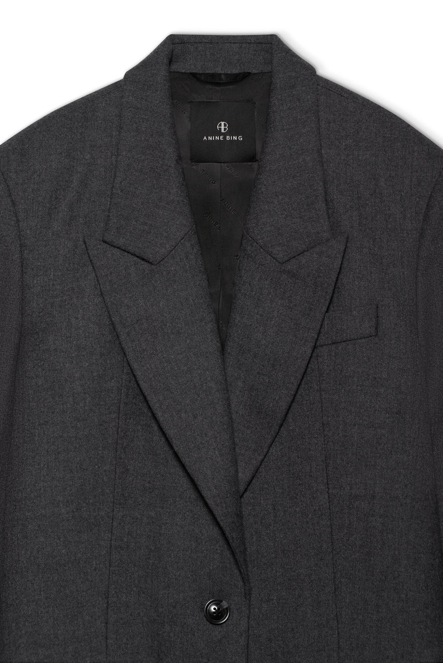 ROSS SINGLE-BREASTED BLAZER - DARK HEATHER GREY
