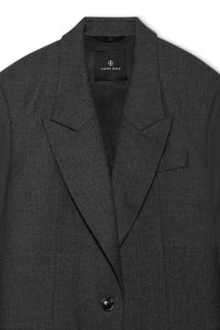 ROSS SINGLE-BREASTED BLAZER - DARK HEATHER GREY