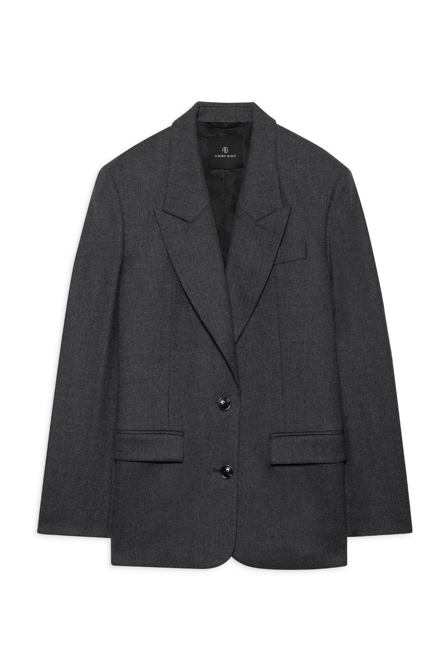 ROSS SINGLE-BREASTED BLAZER - DARK HEATHER GREY
