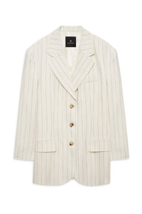 SARA BLAZER - CREAM AND BLACK STRIPE - Tandem