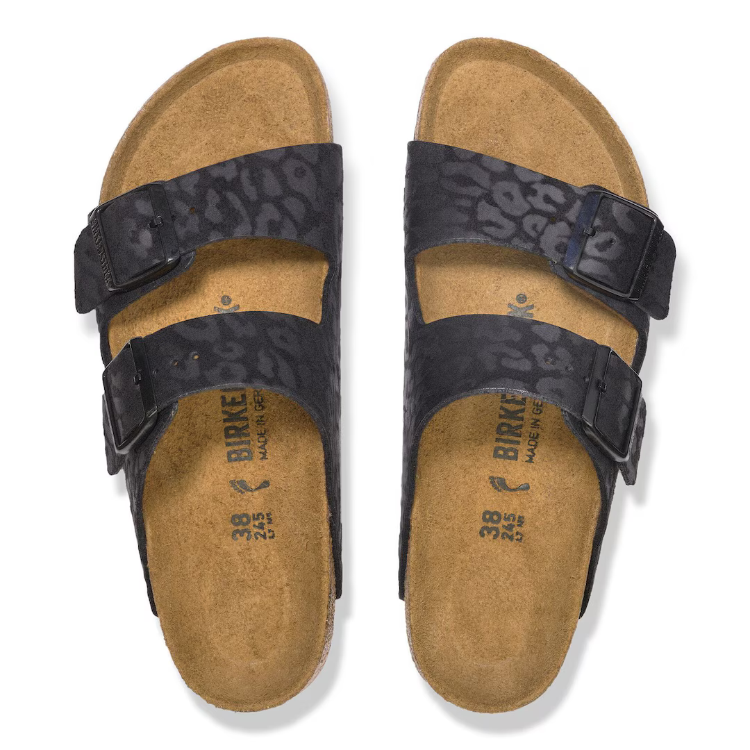 Nu-pieds Birkenstock Arizona Léo noir