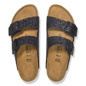 Nu-pieds Birkenstock Arizona Léo noir