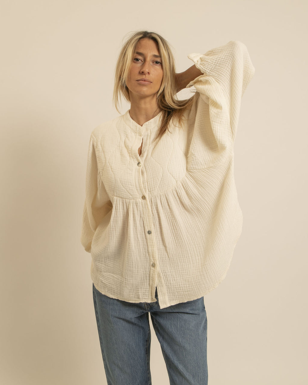 Blouse Aokyanos Los Angeles crème - Tandem