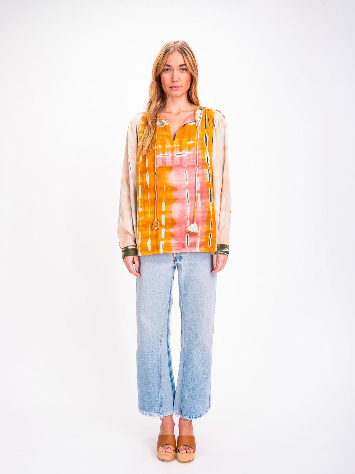 Blouse V de Vinster tie and dye rose - Tandem