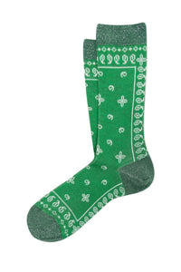 Chaussettes ANT45 bandana verte - Tandem