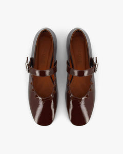Ballerines Socque Ginger vernis marron