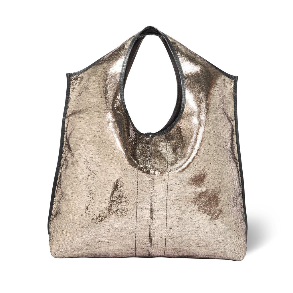 Sac Jerome Dreyfuss Paco lamé champagne - Tandem